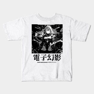 Japanese Aesthetic Cyberpunk Girl Manga Style Kids T-Shirt